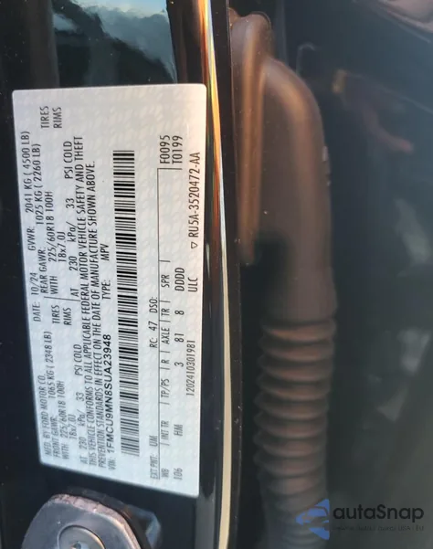 2025 Ford Escape St Line из США, поврежденный, VIN 1FMCU9MN8SUA23948